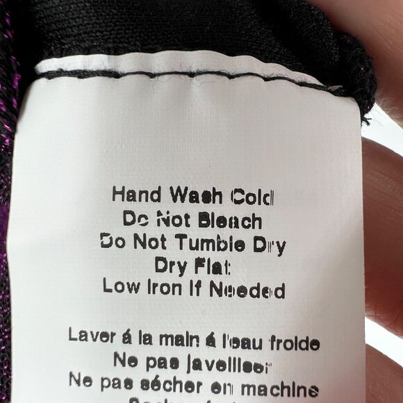 Lush Purple Metallic Drape Neck Bodycon Dress Size XS NWOT - Picture 9 of 10